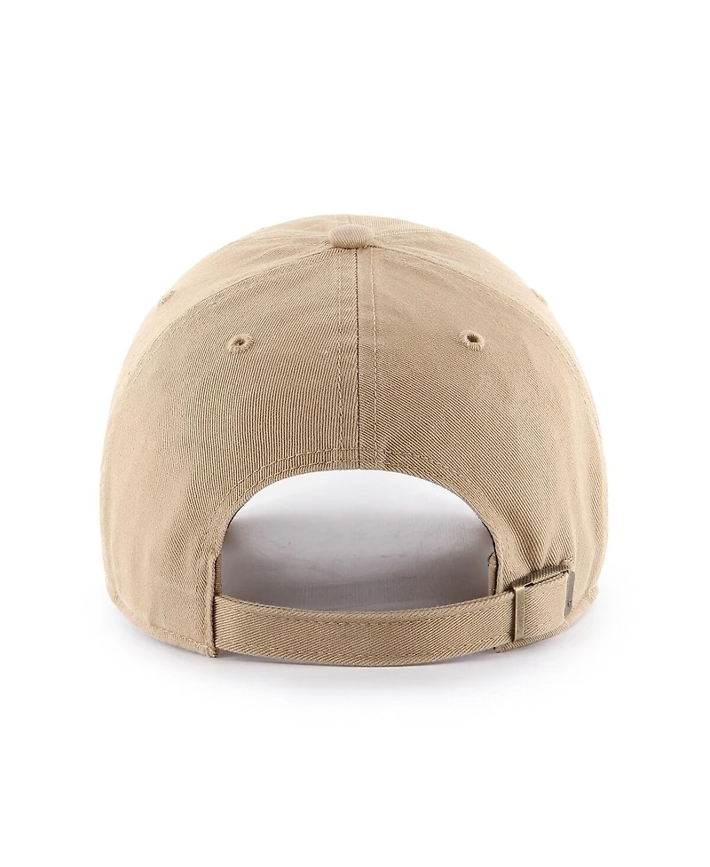 '47 Brand Men's Khaki Indiana Pacers Primary Logo Clean Up Adjustable Hat