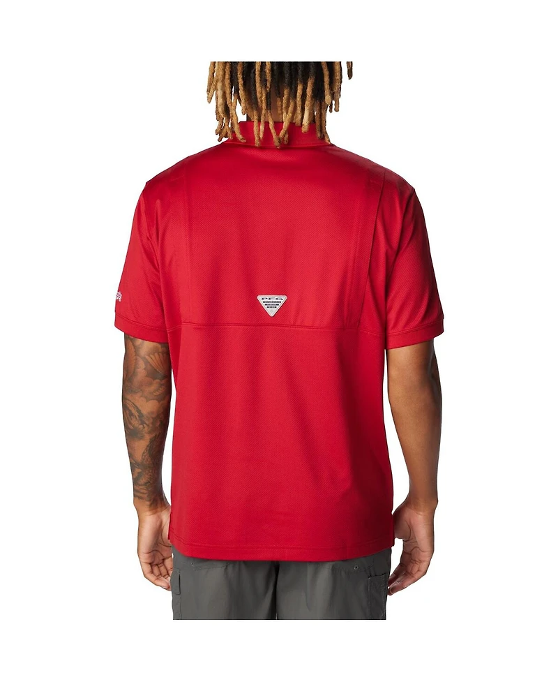 Columbia Men's Cardinal Arkansas Razorbacks Tamiami Omni-Wick Polo Shirt