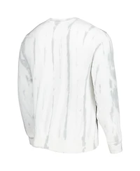 League Collegiate Wear Men's White/Silver Ucla Bruins Classic Arch Dye Terry Pullover Sweatshirt