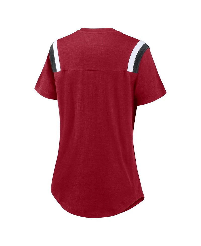 Nike Women's Heather Red Arizona Cardinals Historic Slub Fashion T-Shirt