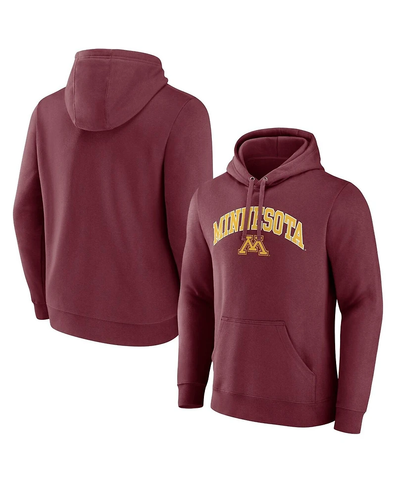 Fanatics Men's Maroon Minnesota Golden Gophers Arched Logo Pullover Hoodie