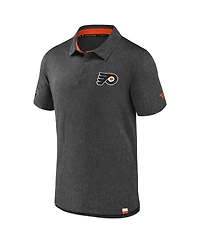 Fanatics Men's Black Philadelphia Flyers Authentic Pro Jacquard Polo Shirt