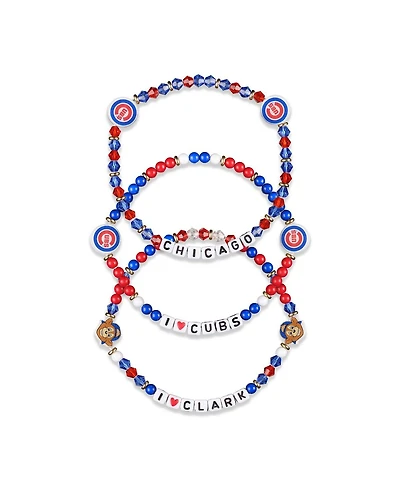 Foco Chicago Cubs 3-Pack Friendship Bracelet
