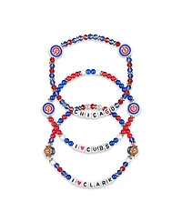 Foco Chicago Cubs 3-Pack Friendship Bracelet