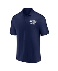 Fanatics Men's College Navy Seattle Seahawks Lockup Polo Shirt