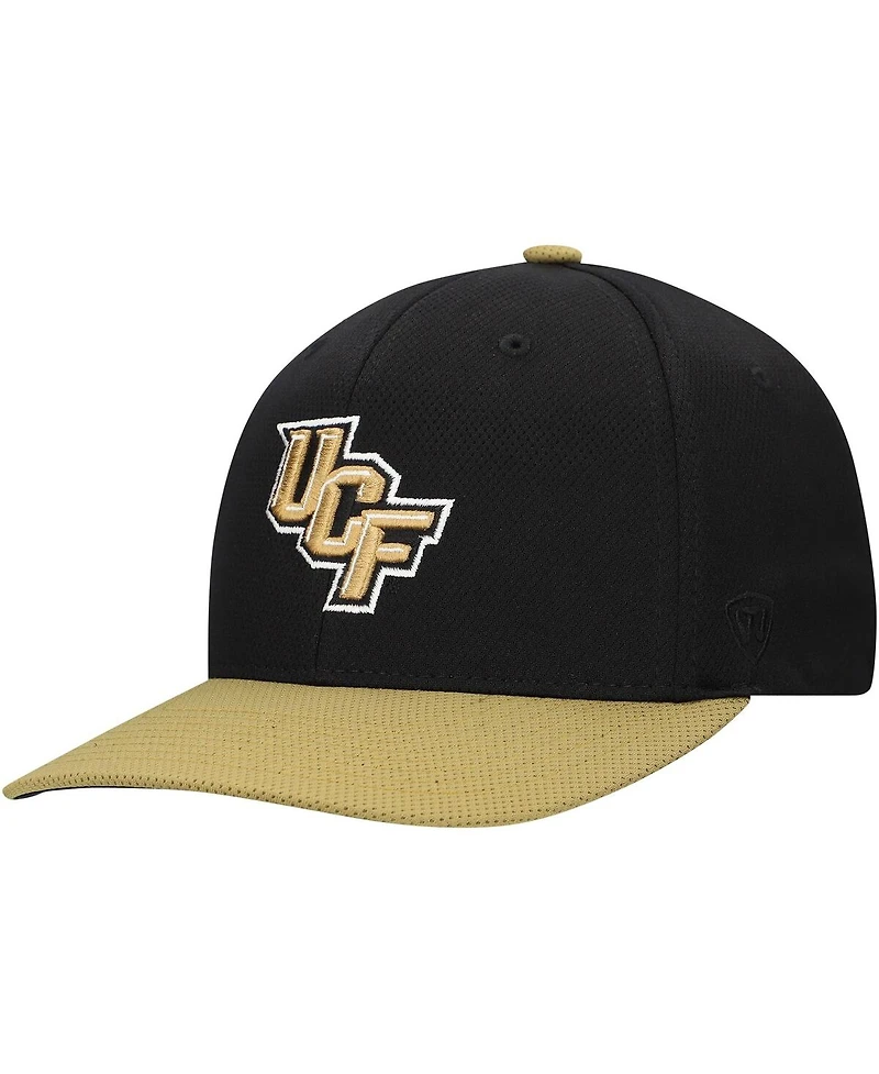 Top of the World Men's Black/Gold Ucf Knights Reflex 2-Tone Flex Hat