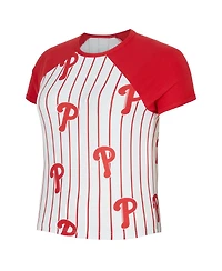 Concepts Sport Women's White Philadelphia Phillies Outbound Pinstripe Raglan Top