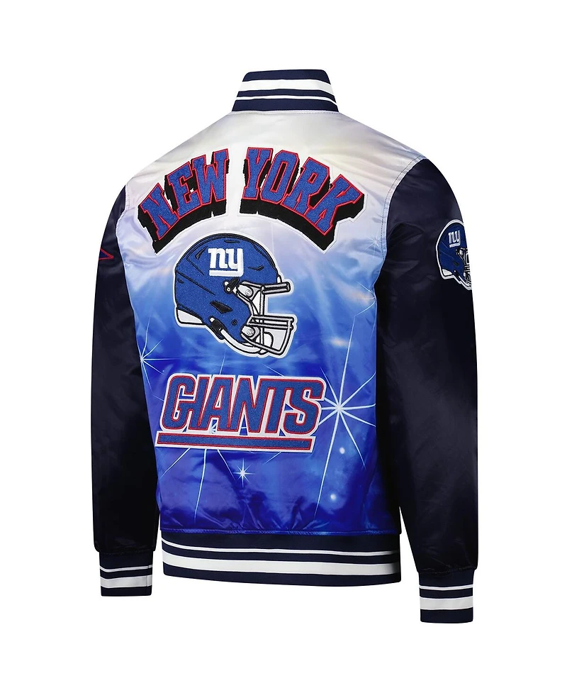 Pro Standard Men's Navy New York Giants Sublimated Satin Full-Snap Jacket