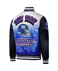 Pro Standard Men's Navy New York Giants Sublimated Satin Full-Snap Jacket