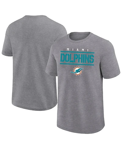 Fanatics Men's Heather Gray Miami Dolphins Big Tall Top Notch T-Shirt