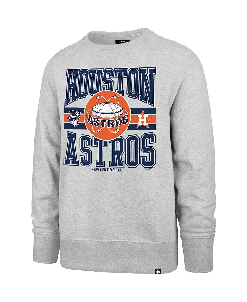 '47 Brand Men's Gray Houston Astros Letters Headline Pullover Sweatshirt