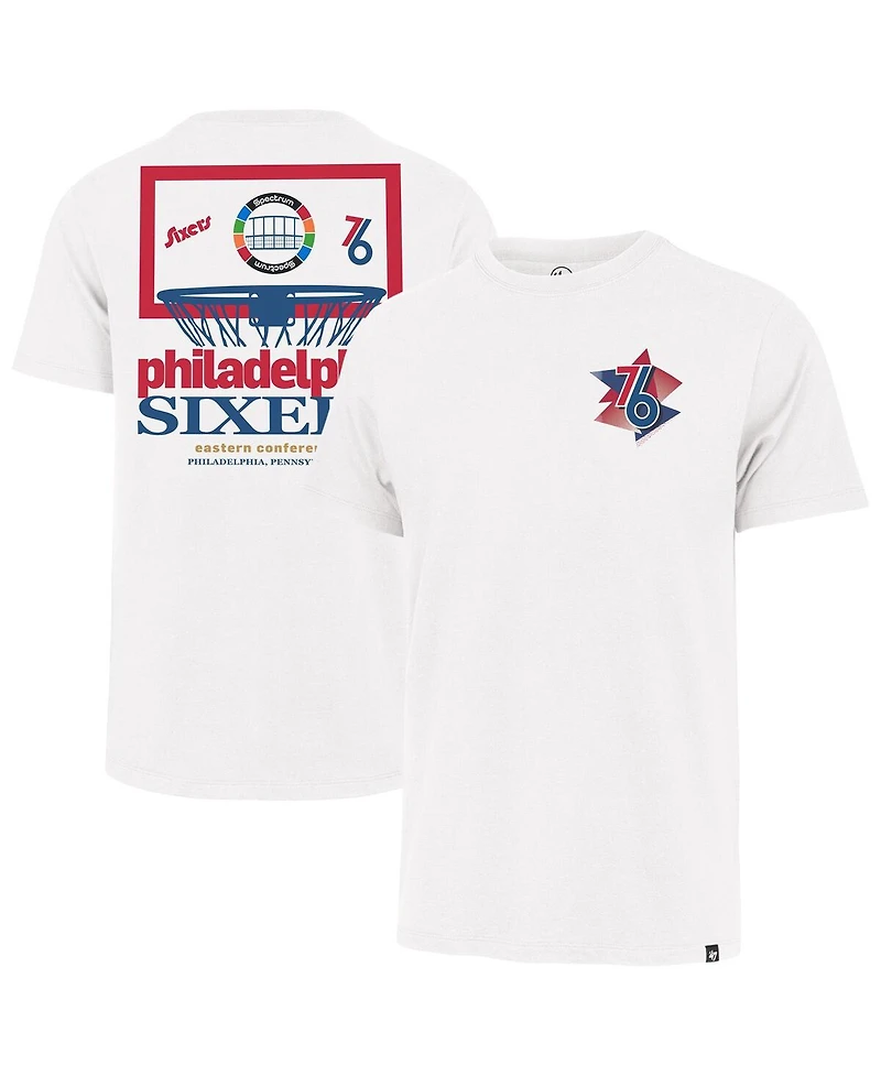 '47 Brand Men's White Philadelphia 76ers City Edition Backboard T-Shirt