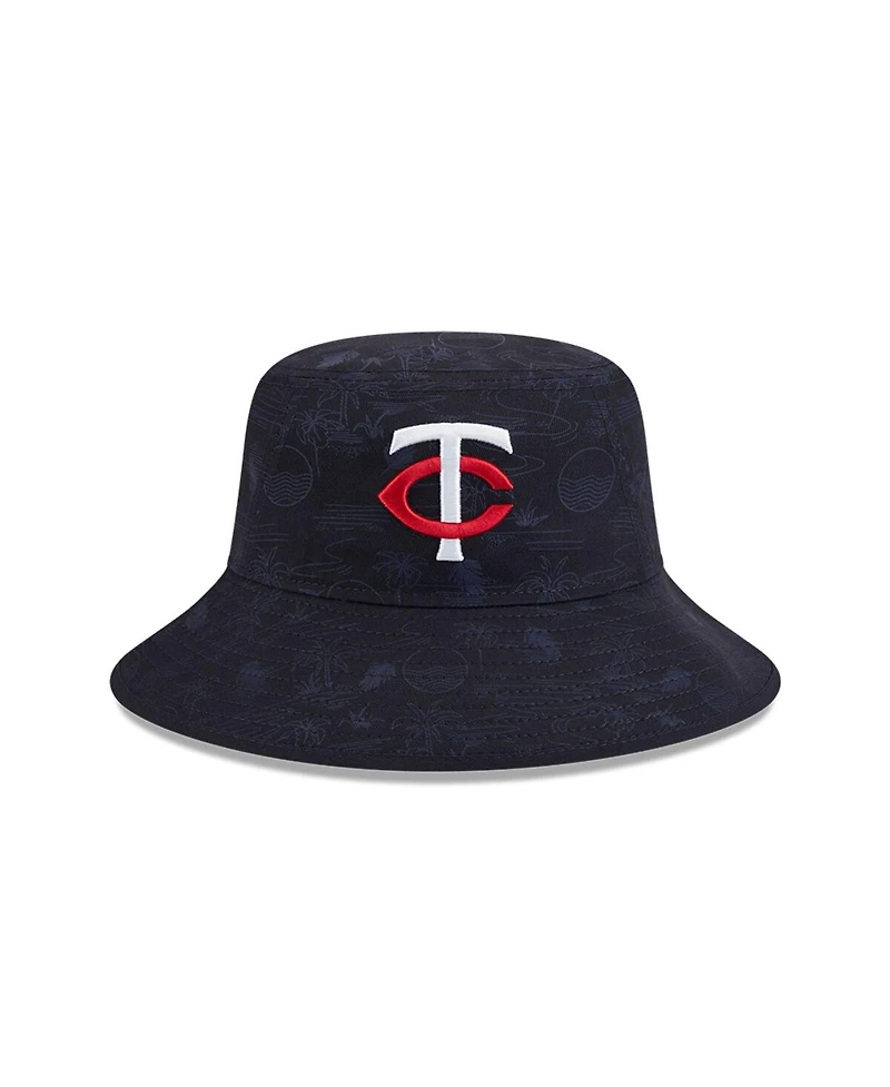 New Era Big Boys and Girls Navy Minnesota Twins 2025 Spring Training All Over Print Bucket Hat