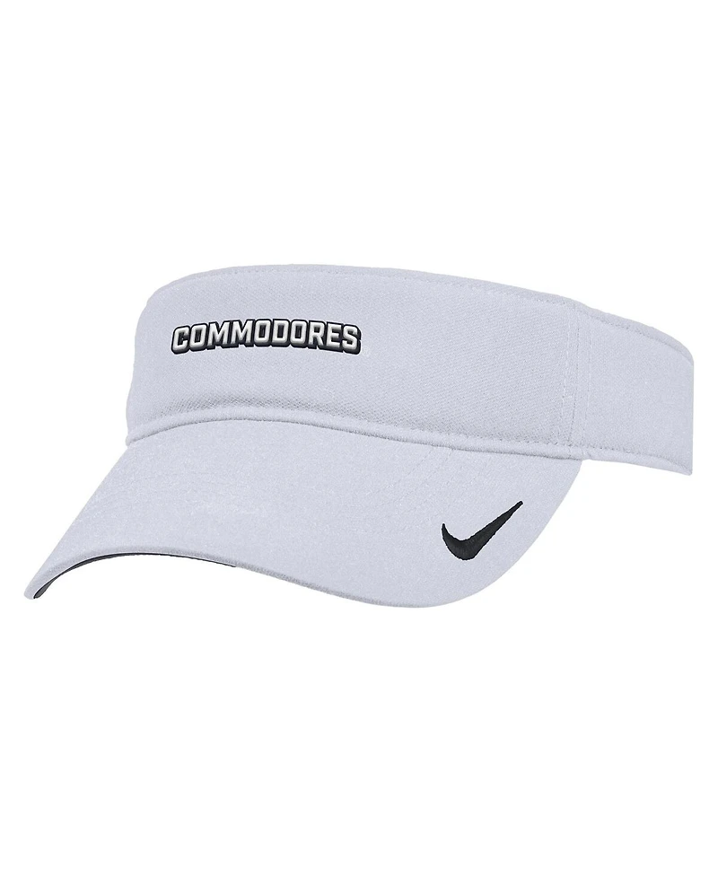 Nike Men's White Vanderbilt Commodores 2025 On-Field Ace Performance Adjustable Visor Hat