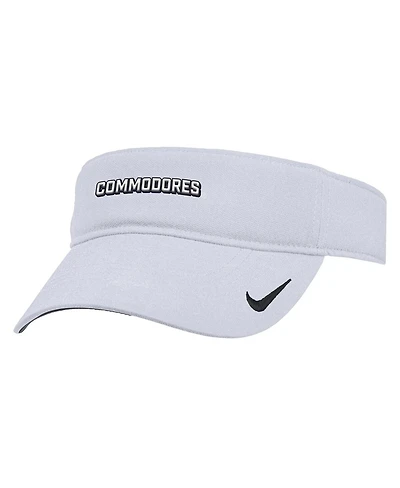 Nike Men's White Vanderbilt Commodores 2025 On-Field Ace Performance Adjustable Visor Hat