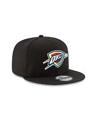 New Era Men's Black Oklahoma City Thunder Core Logo 9FIFTY Snapback Hat
