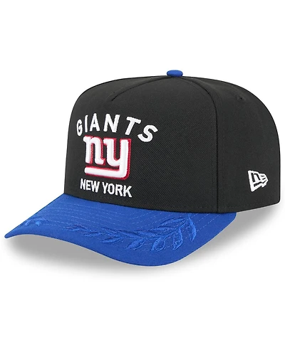 New Era Big Boys and Girls Black/Royal New York Giants 2025 Nfl Draft A-Frame 9FIFTY Snapback Hat