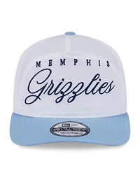 New Era Men's White/Light Blue Memphis Grizzlies 2025 Nba Draft On-Stage Nylon 19TWENTY Adjustable Hat
