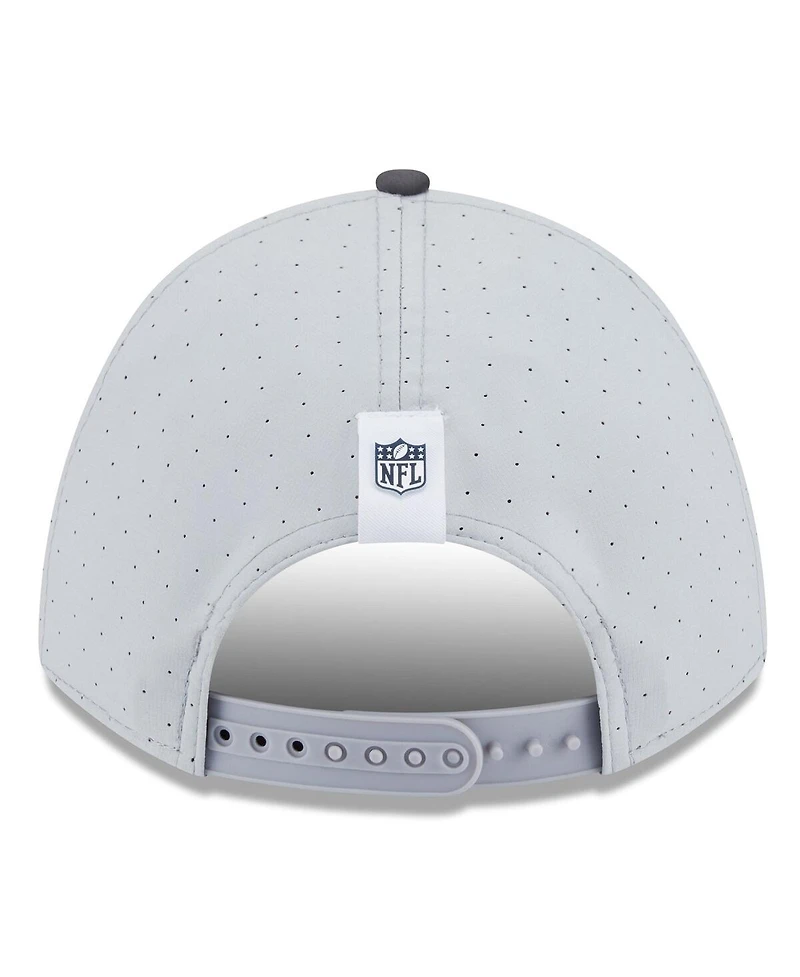 New Era Men's Gray/Graphite Chicago Bears 2025 Nfl Training Camp A-Frame 9FORTY Adjustable Hat
