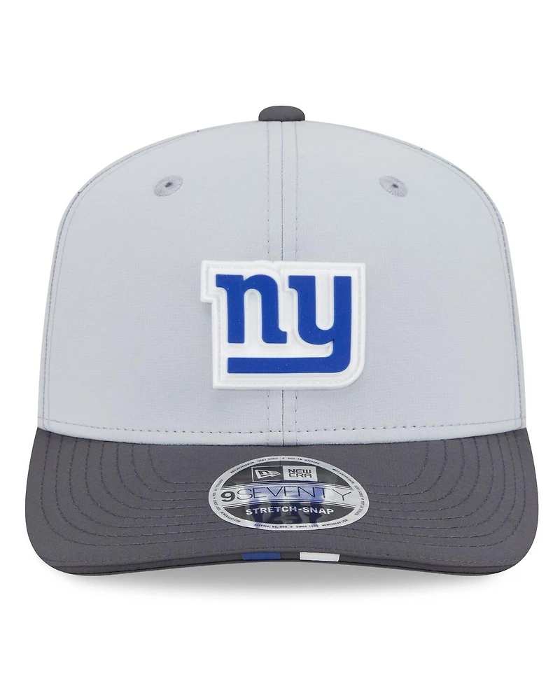 New Era Men's Gray/Graphite New York Giants 2025 Nfl Training Camp 9SEVENTY Adjustable Hat