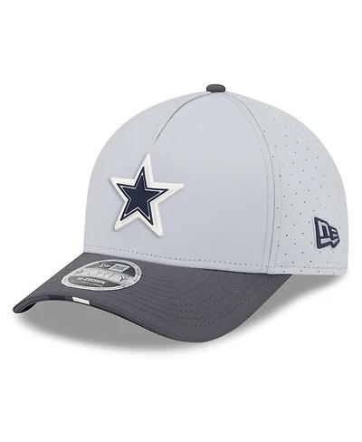 New Era Men's Gray/Graphite Dallas Cowboys 2025 Nfl Training Camp A-Frame 9FORTY Adjustable Hat