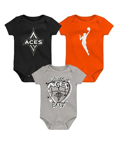 Outerstuff Newborn 3-Piece Las Vegas Aces Slide Home Creeper Set