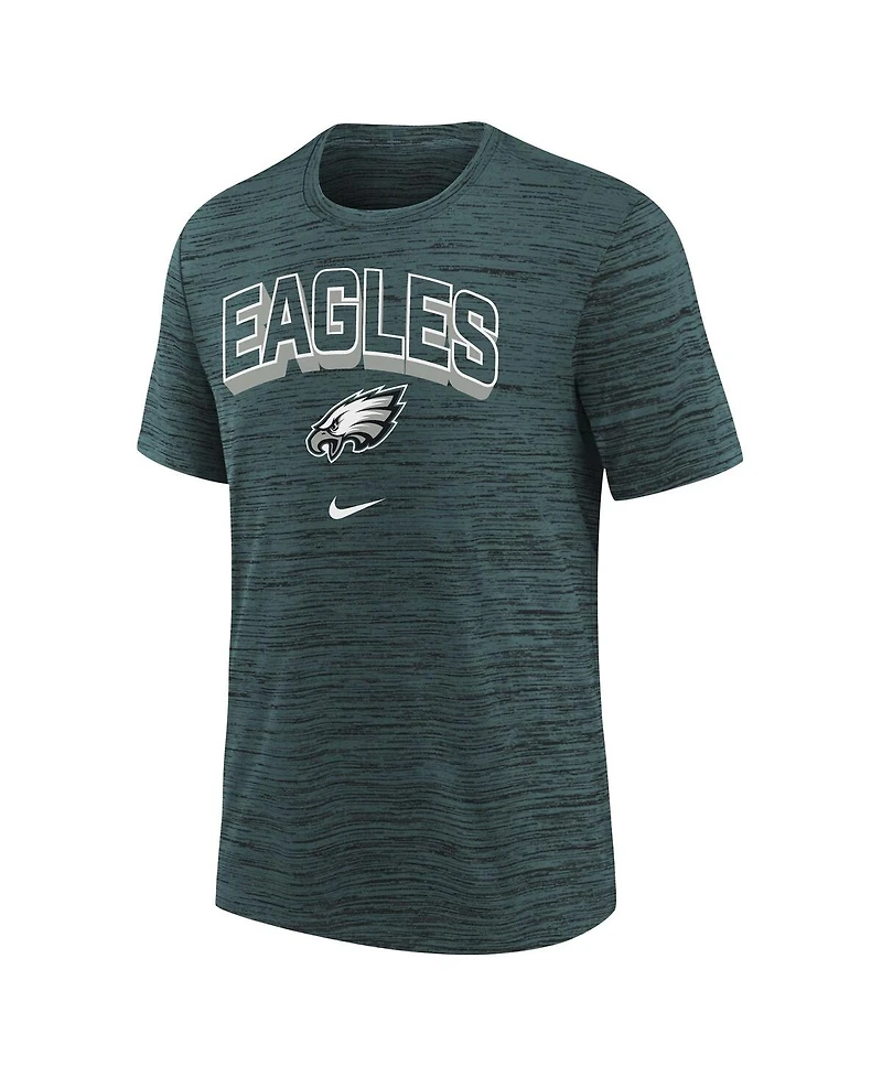 Nike Big Boys and Girls Midnight Green Philadelphia Eagles Sideline Velocity Performance T-Shirt