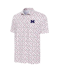 Antigua Men's White Michigan Wolverines Independence Day Polo Shirt