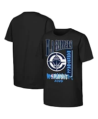 Outerstuff Big Boys and Girls Black La Clippers 2025 Nba Playoffs Hype T-Shirt