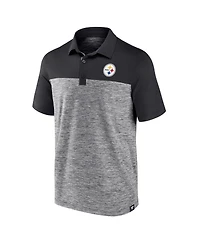 Fanatics Men's Heather Charcoal Pittsburgh Steelers Clutch Polo Shirt