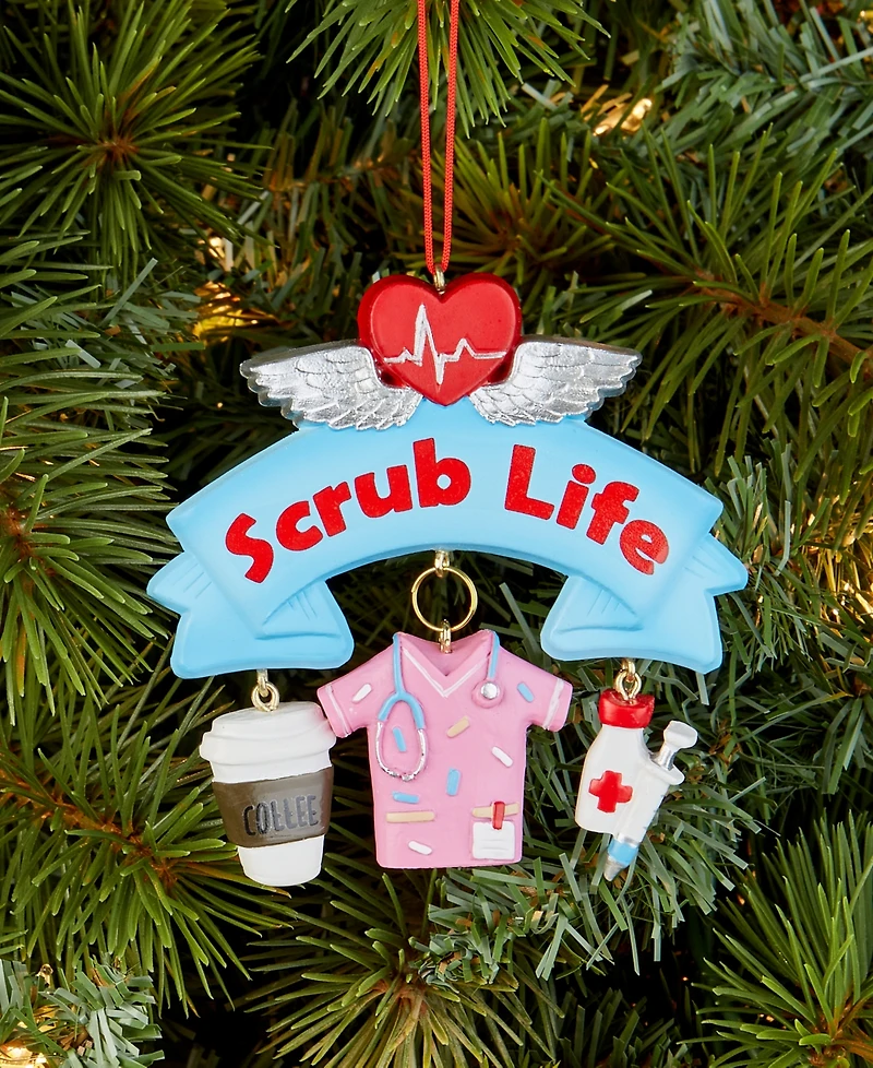 Holiday Lane Eclectic Charm Scrub Life Nurse Ornament, Macy's Exclusive