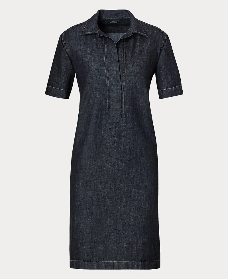 Lauren Ralph Denim Cotton Shift Dress