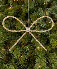 Holiday Lane Jeweled Classics Glitter Bow Ornament, Macy's Exclusive