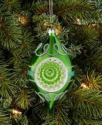 Holiday Lane Enchanted Emerald Green Reflector Finial Ornament, Macy's Exclusive