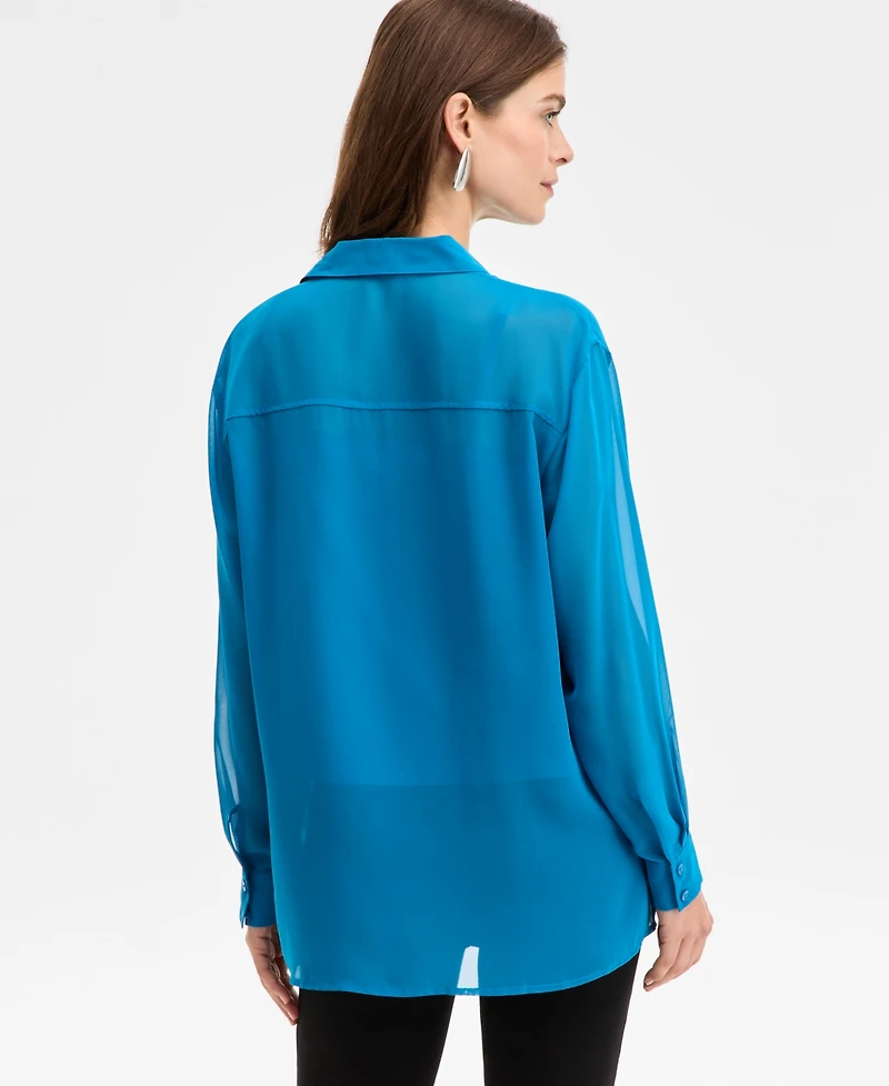 I.n.c. International Concepts Women's Button-Front Shirt, Macy's Exclusive