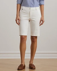 Lauren Ralph Twill Stretch Bermuda Shorts