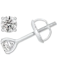 Gia Certified Diamond Stud Earrings (1/2 ct. t.w.) in 14k White Gold