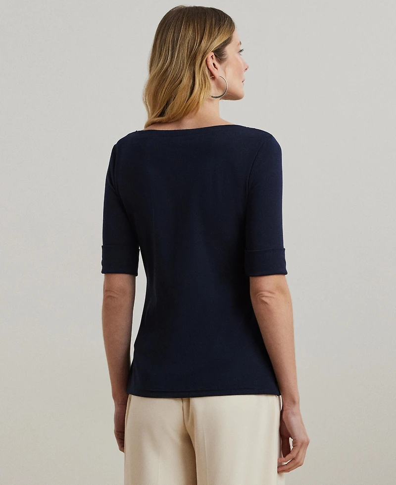 Lauren Ralph Stretch Boatneck Top