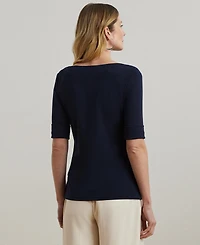 Lauren Ralph Stretch Boatneck Top