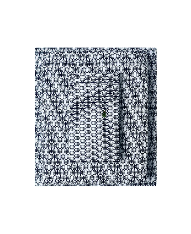 Lacoste Racquet 200-Thread Count Cotton -Pc. Sheet Set