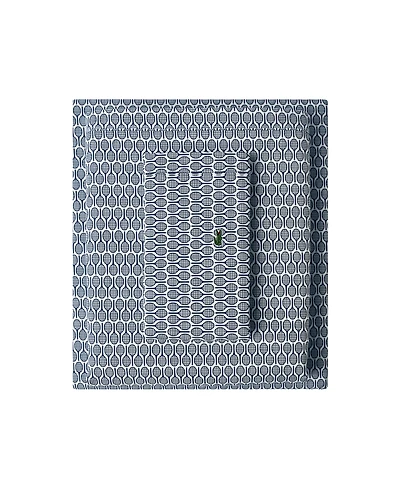 Lacoste Racquet 200-Thread Count Cotton 3-Pc. Sheet Set, Twin