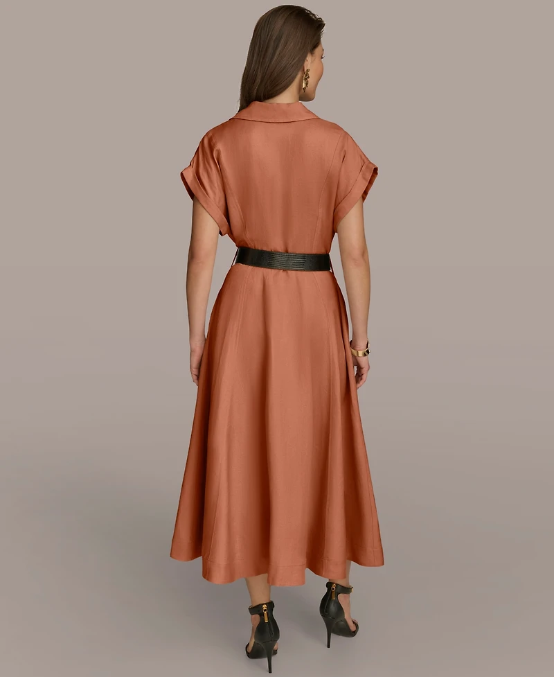 Donna Karan New York Women's Belted Midi Shirtdress