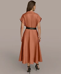 Donna Karan New York Women's Belted Midi Shirtdress