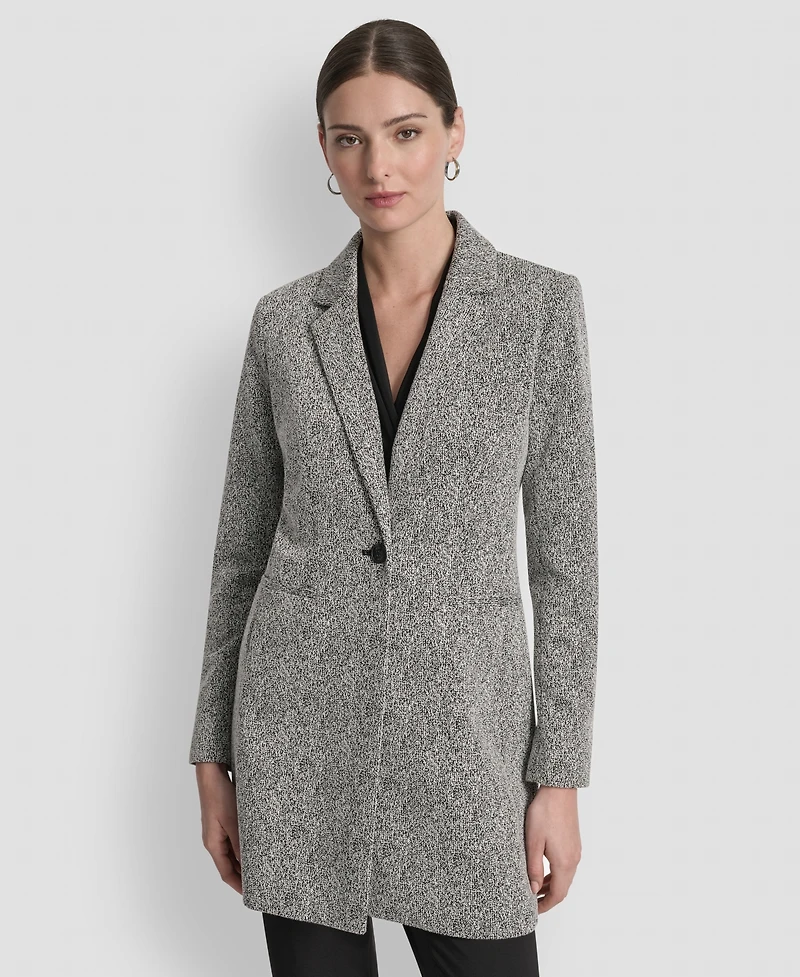 Dkny Women's Notch-Lapel Single-Button Long-Sleeve Jacket, Regular & Petite