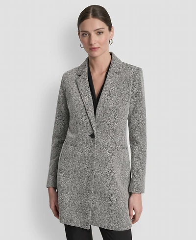 Dkny Women's Notch-Lapel Single-Button Long-Sleeve Jacket, Regular & Petite