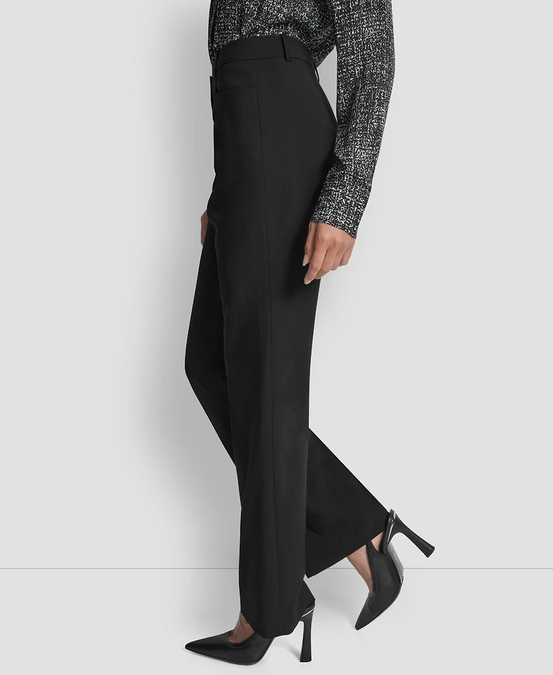 Dkny Women's Modern Fit Flat-Front Trousers