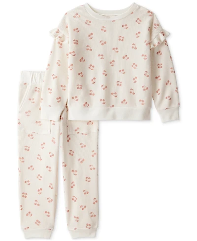 Carter's Toddler Girls Cherry Fruit-Print Long-Sleeve Top & Pants, 2 Piece Set