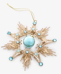 Holiday Lane Enchanted Emerald Gold-Tone Snowflake Ornament, Macy's Ornament