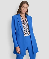 Dkny Women's Notch-Collar One-Button Long Jacket