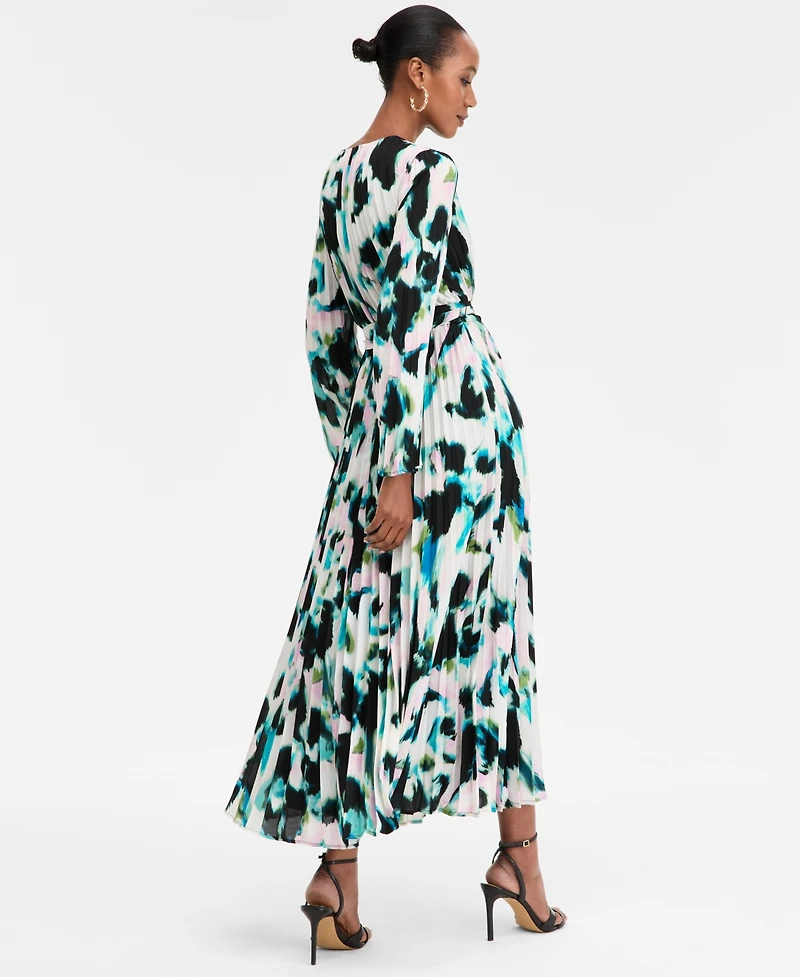 I.n.c. International Concepts Women's Printed Surplice-Neck Maxi Dress, Macy's Exclusive